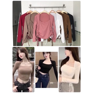 เสื้อผ้าสาวอวบ**ต๋องแฟชั่น**อก36-44  ยาว21  เรียบหรู รูด2ข้างแขนยาว