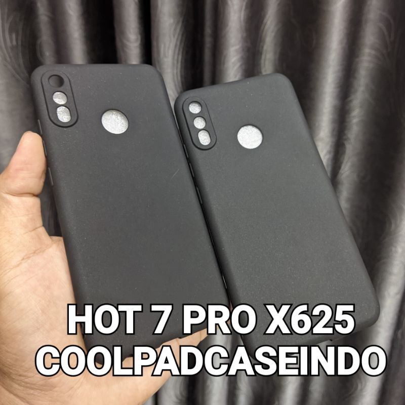 เคสนิ่ม Infinix HOT 7 Pro X625D สีดํา สีดําด้าน