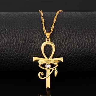 สร้อยคอโชคเกอร์สายโซ่ The Eye Of Horus Ankh สไตล์อียิปต์โบราณสําหรับผู้หญิง