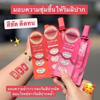 (1ซอง) Merrezca Glow ink Color Water Blurring Lip Tint เมอร์เรซกา โกลว์ อิงค์ คัลเลอร์/ลิปทินท์/จุ้ยซี่ ลิป