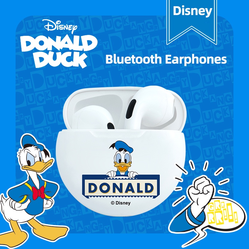 Disney P1 หูฟังบลูทูธไร้สาย CVC ตัดเสียงรบกวน กันน้ํา พร้อมไมโครโฟน HiFi บลูทูธ 5.0