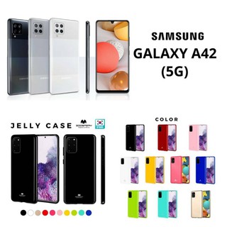 Samsung Galaxy A42 5G MERCURY Goospery Jelly Case Premium TPU ฝาหลัง กันกระแทก แบบนิ่ม แบรนด์เกาหลี (ของแท้100%)