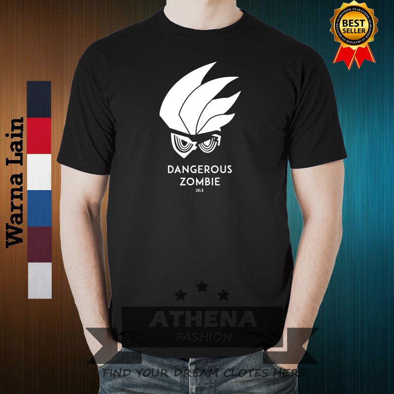 เสื้อยืด DISTRO เสื้อยืด TOKUSATSU KAMEN RIDER EX-AID KAMEN RIDER DANGEROUS ZOMBIE โลโก้