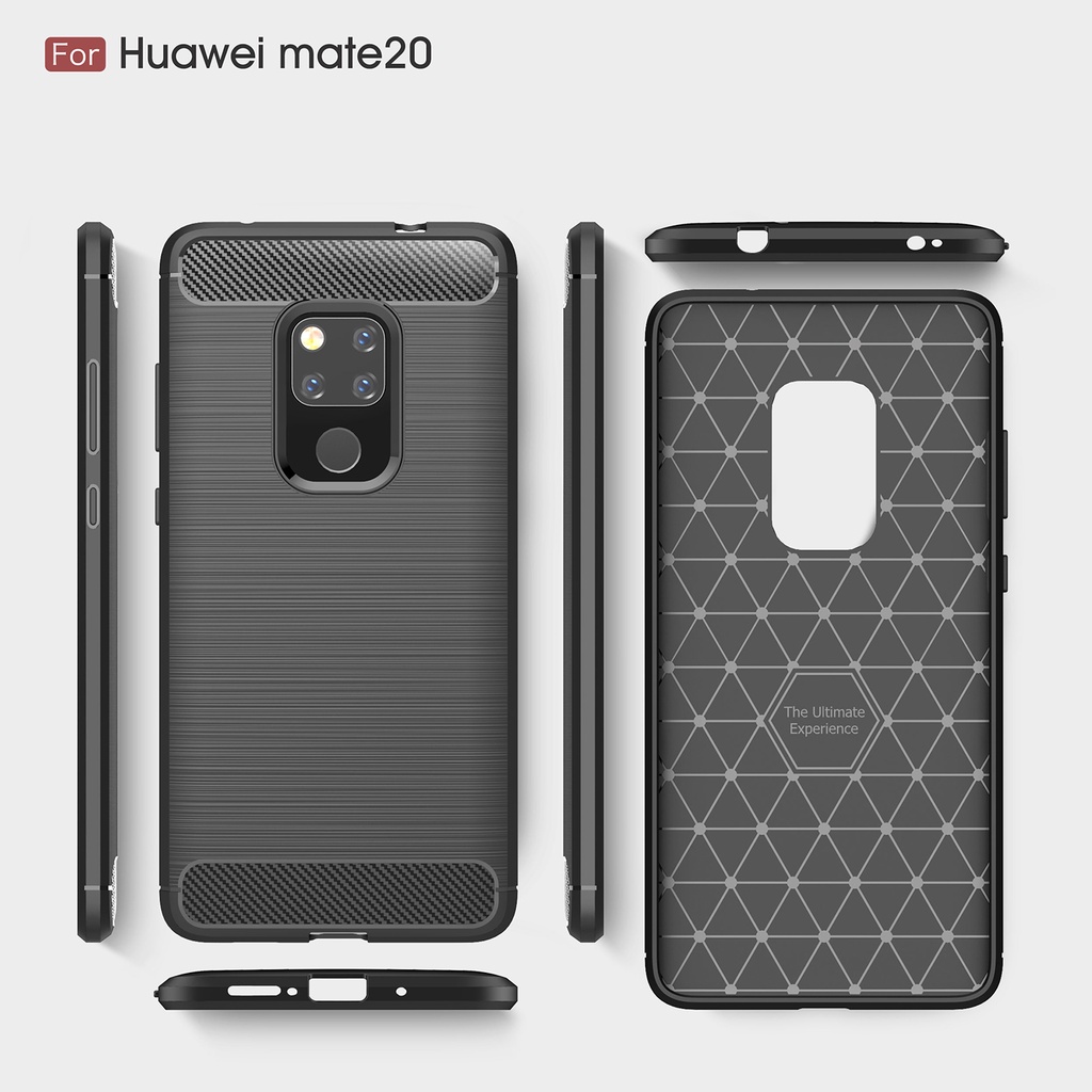 เคสโทรศัพท์คาร์บอนไฟเบอร์แบบนิ่มสําหรับ Huawei Mate10 20 รูปที่ 6