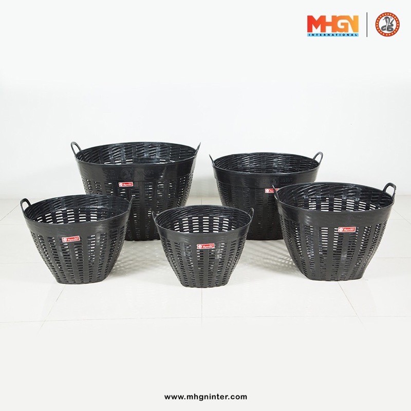 เข่งพลาสติก ตรางู เบอร์ 50/4 สีดำ ขายส่ง 30 ใบ - รูปที่ 3