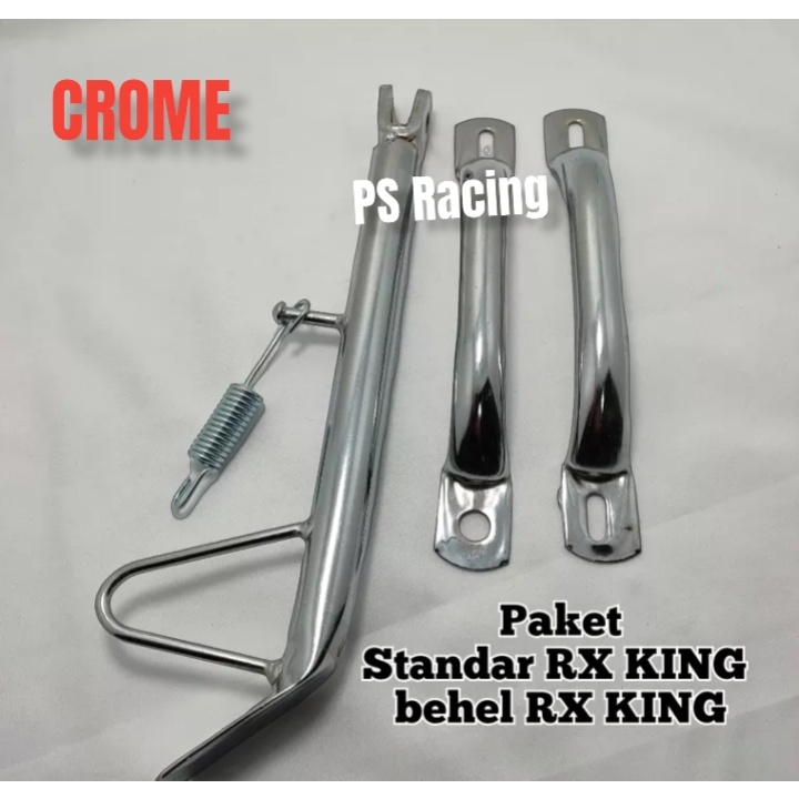 RX KING SIDE STAND PLUS RX KING BRACES CHROME PACKAGE