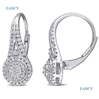 Fancy ใหม่ เครื่องประดับ ต่างหูเพทาย หรูหรา สไตล์คลาสสิก สําหรับผู้หญิง