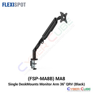 FlexiSpot ( FSP-MA8B ) MA8 Single DeskMount Monitor Arm 36" QRV (Black) ขาตั้งจับจอ 1 แขน--ขาตั้งจับจอภาพอเนกประสงค์