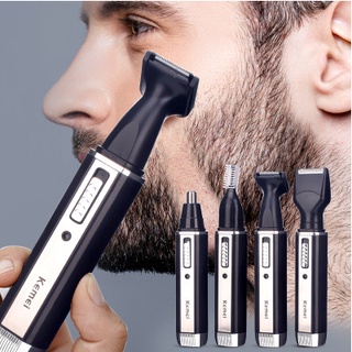 Kemei Alat Cukur Elektrik Jenggot Kumis Bulu Hidung Alis 4 In 1