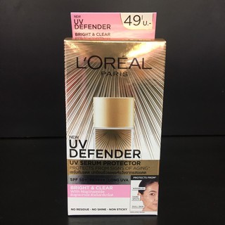 LOREAL PARIS UV Defender Bright &amp; Clear SPF50+PA++++ Long UVA 5.5 มล. (1 กล่อง)