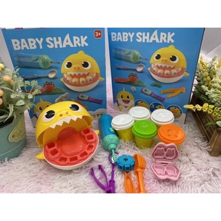 🌈ของเล่นเด็ก แป้งโดว์ แป้งโดว์หมอฟัน ของเล่นทำฟัน หมอฟันเด็ก เบบี้ชาร์ค Babyshark playdough ของเล่นเสริมพัฒนาการ