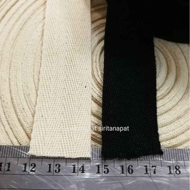 ปลีก/ส่ง สายคอตตอน 1" ลายก้างปลา แท้จ้า