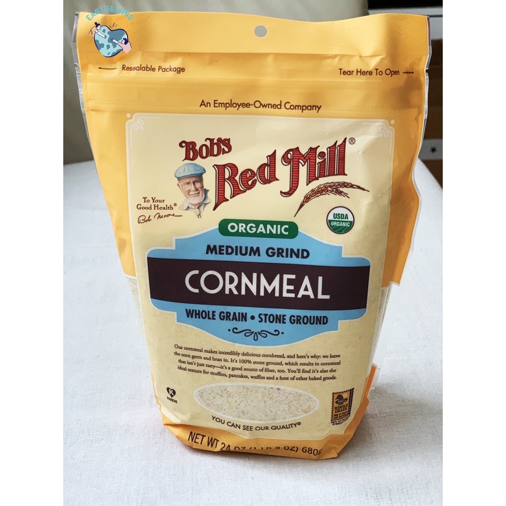 Bob's Red Mill Organic Medium Grind Cornmeal 680g