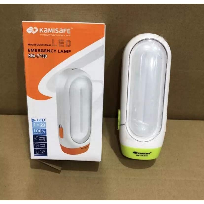 KAMISAFE KM-7739ไฟฉายLED ไฟฉายฉุกเฉิน โคมไฟ LED ชาร์จไฟได้