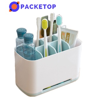 PACKETOP ที่ใส่แปรงสีฟัน ที่วางยาสีฟัน กล่องเก็บแปรงสีฟัน Toothbrush holder เซตกล่องใส่แปรงสีฟัน อุปกรณ์จัดเก็บในห้องน้ำ