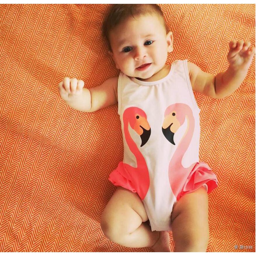 Girls Swimwear Cute Kids Swimsuit with Swimming Cap Swan 2020 baby girl