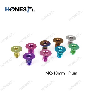 Honesti22 Titanium Alloy Gr5 Countersunk Head Cap Screws  M6x10/20mm/1.0P DIN7991 motor modified.