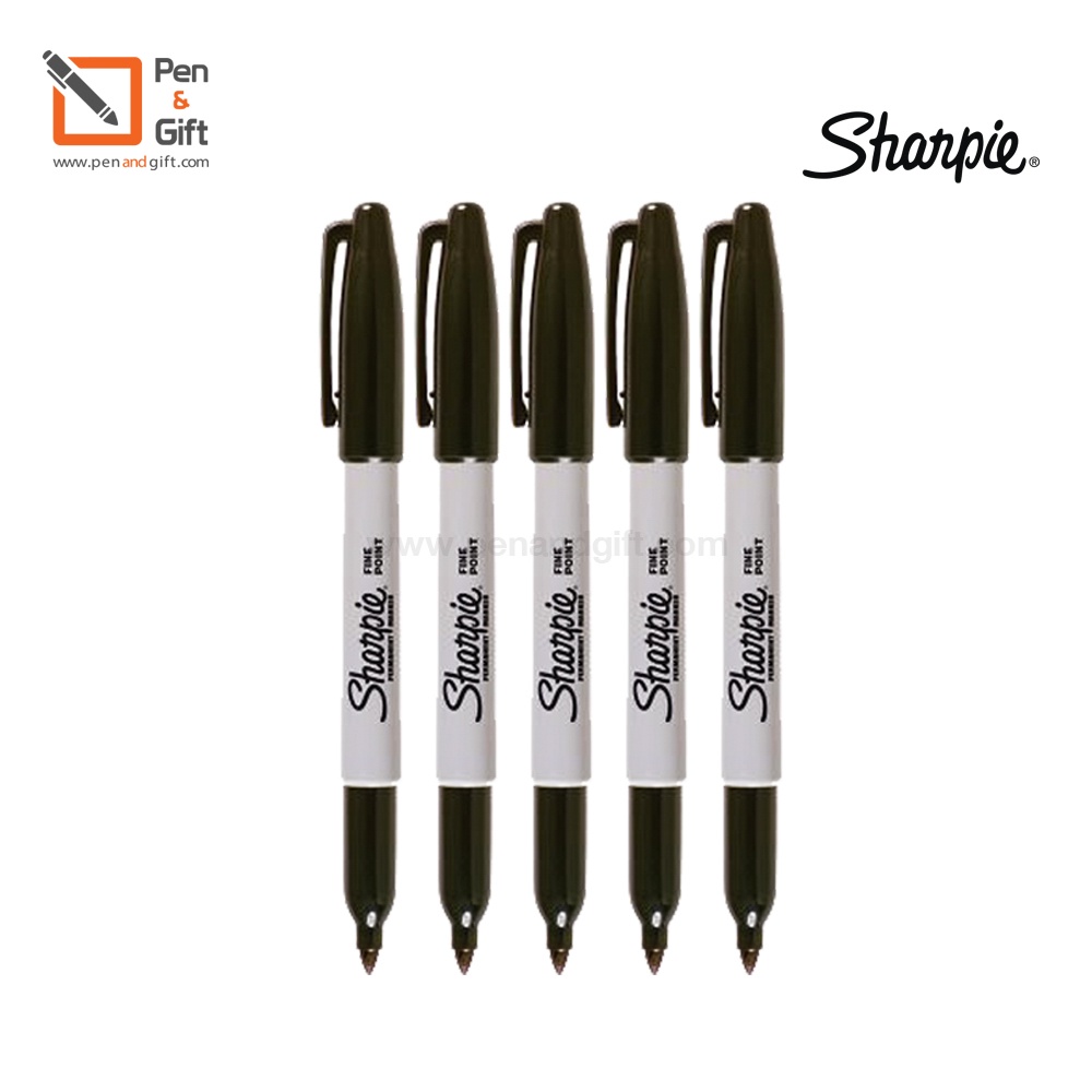5 pcs. Sharpie Fine Point 1.0 mm, Permanent Marker Original Colors  - 5 ด้าม Sharpie ชาร์ปี้ ไฟน์ หัว 1.0 มม[Penandgift]