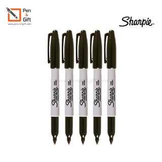 5 pcs. Sharpie Fine Point 1.0 mm, Permanent Marker Original Colors  - 5 ด้าม Sharpie ชาร์ปี้ ไฟน์ หัว 1.0 มม[Penandgift]