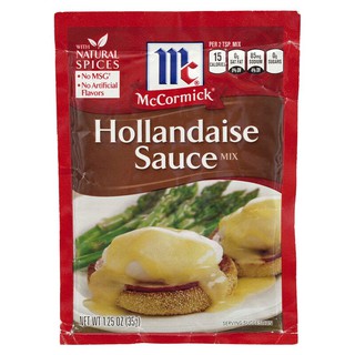 แม็คคอร์มิคผงซอสสำหรับทำซอสครีมฮอลลองเดส 35กรัม McCormick Powder Sauce for making Hollonges cream sauce 35 grams.
