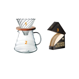 🚚ส่งจากกรุงเทพชุดดริปกาแฟ ดริปกาแฟ กาดริปกาแฟ กรองกาแฟ หม้อต้มกาแฟ สแตนเลส อุปกรณ์กาแฟ กาแฟสด Coffee Set (NO.GFC9)