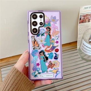 CASETIFY เคสโทรศัพท์มือถือแบบนิ่ม TPU ใส กันกระแทก ลายเจ้าหญิง Jasmine ดิสนีย์ สําหรับ Samsung Galaxy S23 Ultra Plus S22 Ultra S20 S21 Ultra Plus S20+