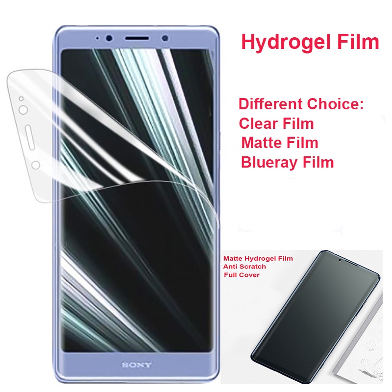 ฟิล์มกันรอยหน้าจอไฮโดรเจล แบบใส เนื้อแมตต์ กันแสงสีฟ้า สําหรับ Sony Xperia XZS XZ XZ3 XZ4 XZ2 Premiu