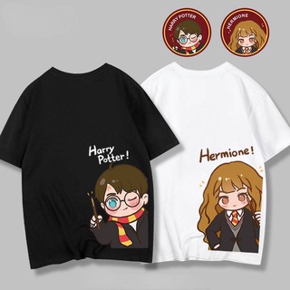 เสื้อยืดฤดูร้อนcalเสื้อยืดแขนสั้นลําลอง พิมพ์ลายการ์ตูน Harry Potter แฟชั่นฤดูร้อน สําหรับผู้ชาย และผู้หญิง S-5XL