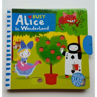 Alice In Wonderland (First Stories: push pull slide board book) เหมาะสำหรับ 1+ กระดาษแข็งหนาทุกหน้า