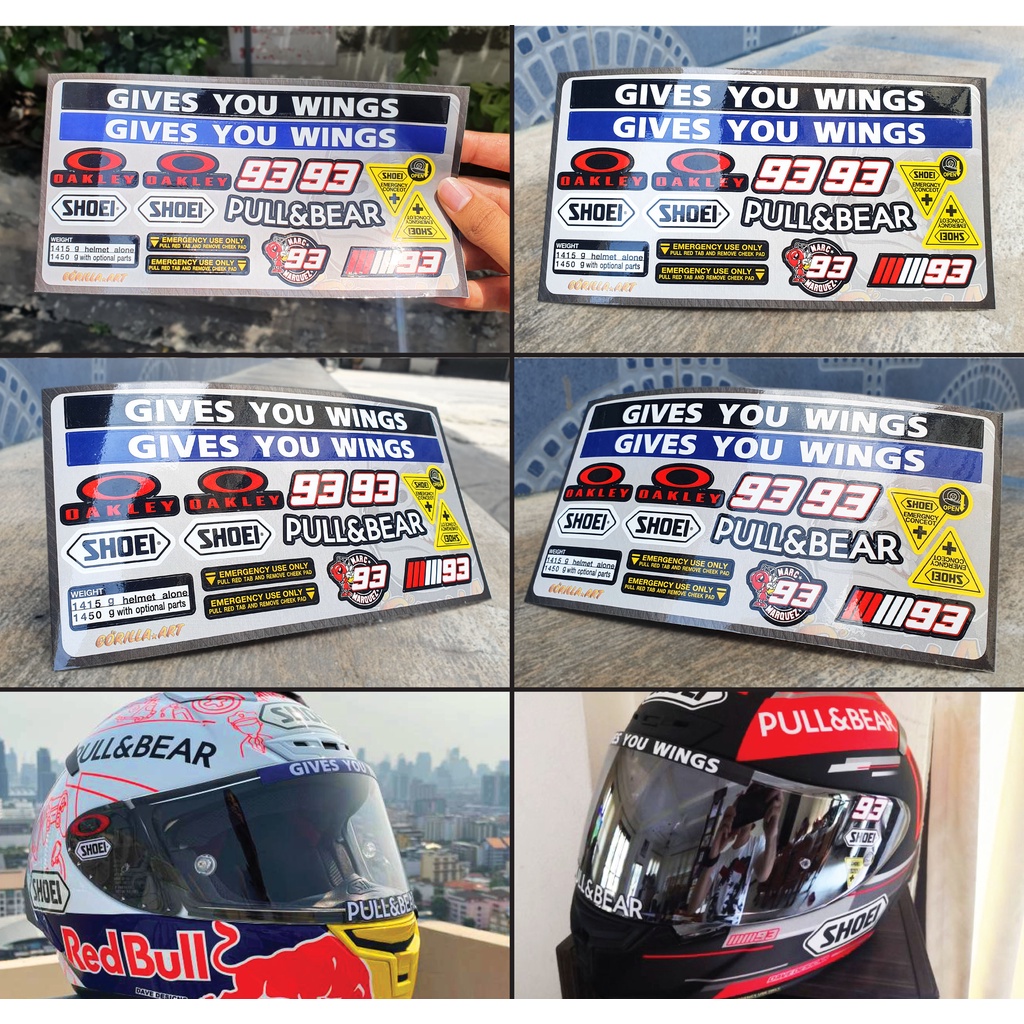 สติ๊กเกอร์ชิวหมวกกันน็อค SHOEI ,Sticker Helmet สติ๊กเกอร์ติดชิวหมวกกันน็อค - รูปที่ 2