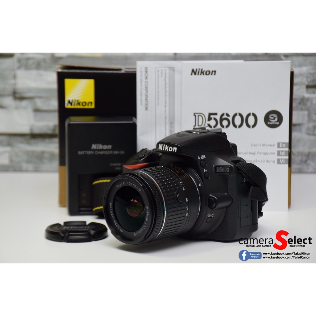 (มือสองสภาพดี)Nikon D5600 kit af-p 18-55 vr สภาพสวยนางฟ้า ชัตเตอร์15xxx ของครบกล่อง