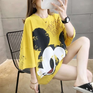Mao shop เสื้อยืดแฟชั่นผู้หญิงลายทางแขนสั้นคอกลม เนื้อผ้าดีใส่สบาย! New Fashion womens #HAN SY SOCIETY