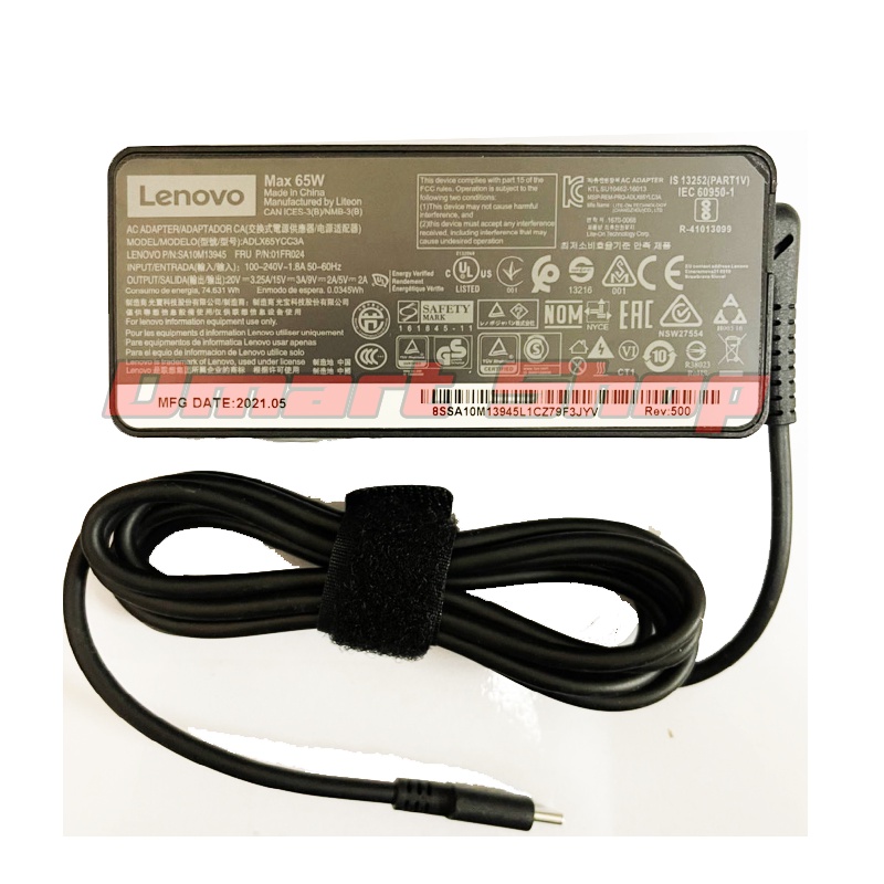 ⚡️ Lenovo PD Adapter 65W 20V 3.25A Type C USB C Thinkpad X270 Yoga X1 Carbon อะแดปเตอร์ โน็ตบุ๊ค