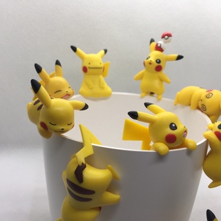 เซ็ตฟิกเกอร์ โมเดล เกาะแก้ว โปเกมอน ปิกาจู ของแท้ สูง 1.5 นิ้ว  Pikachu Pokemon figure Kitan club (ขายแยกได้)