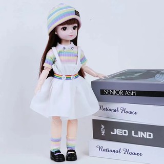 30ซม.BJD Full Set 1/6 Bjd ชุดเสื้อผ้าแฟชั่นสําหรับตกแต่งตุ๊กตาบอดี้ของเล่นเด็กผู้หญิง 20ชิ้น