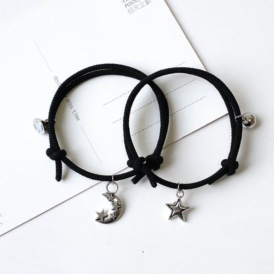 Singul Milan Rope Star Moon Couple Bracelet Gelang Magnetic Star Moon Lovers Bracelet BFF