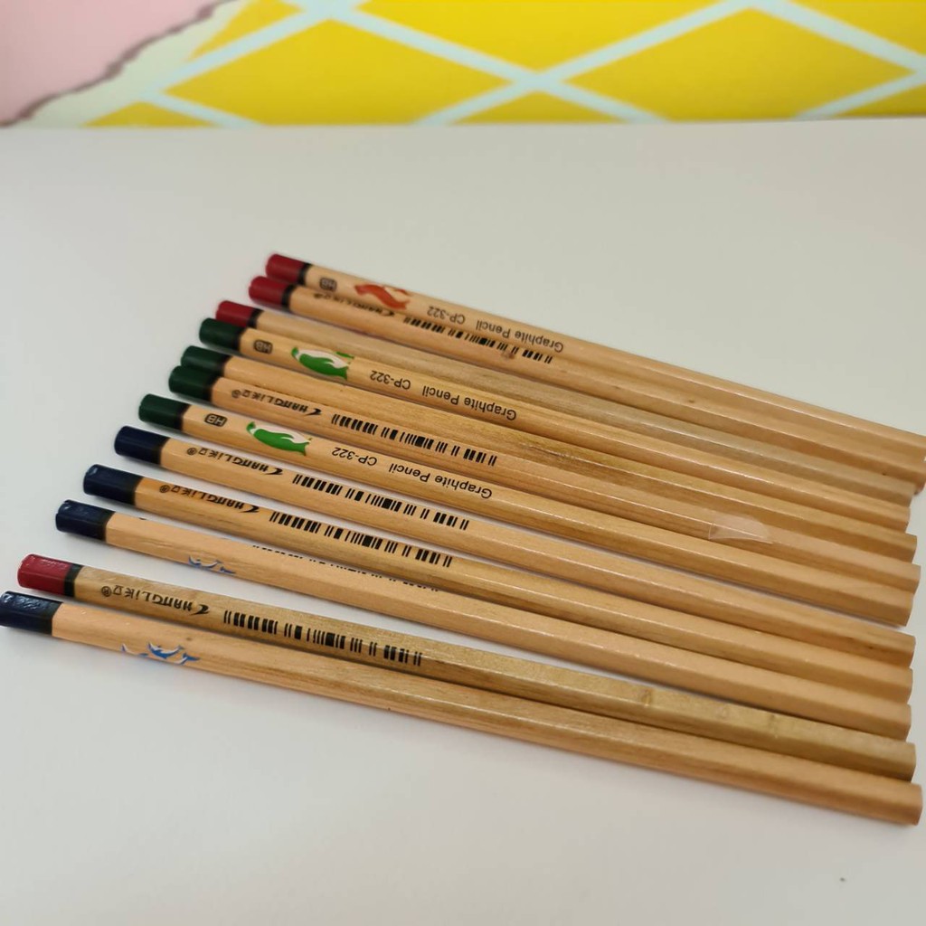 ดินสอไม้ HB Changli รุ่น CP-322 แกรไฟต์ ด้ามไม้ ลายไม้ แพ็ค 12 แท่ง