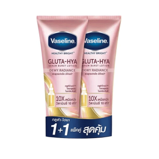 [ส่งฟรี!] วาสลีน เฮลธี ไบรท์ กลูต้า-ไฮย 330 มล. แพ็คคู่ Vaseline Healthy Bright Gluta-Hya Serum Burst Lotion 330 ml. Twin - Dupe