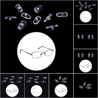 【aosu•OAS】แผ่นซิลิโคนรองจมูก ทรงวงรี แบบสกรู สําหรับแว่นตา 50 คู่