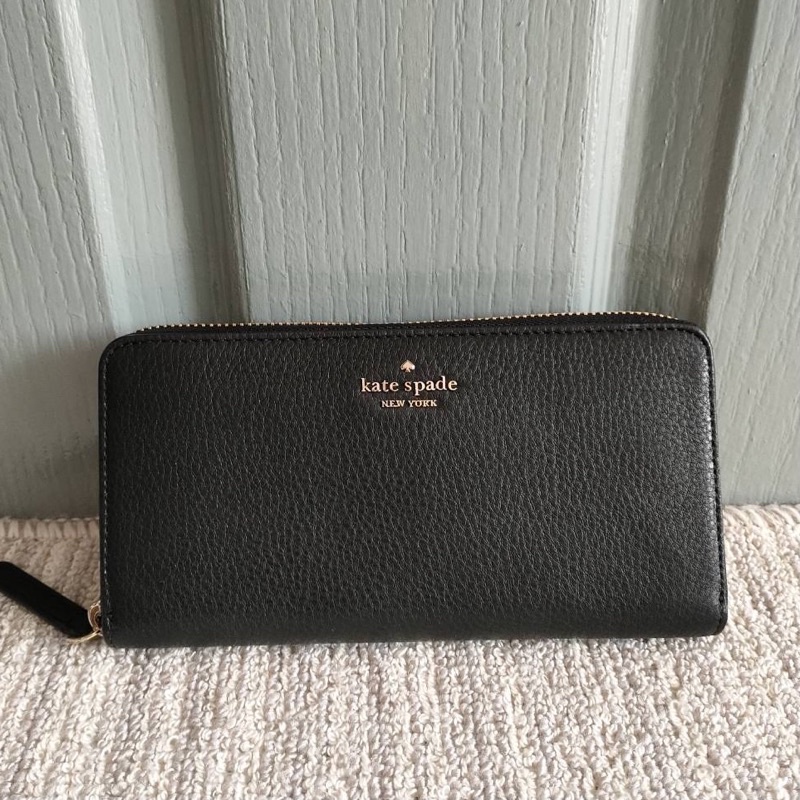 👑ผ่อน0%~แท้100%👑 กระเป๋าสตางค์  Kate Spade large continental wallet WLRU5833 สีดำ