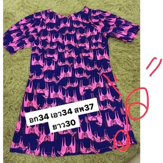 ❇️❇️ Pinkk Minidress งานดี ทรงน่ารัก ลายสวย งานป้ายดดูลุคเรียบหรู