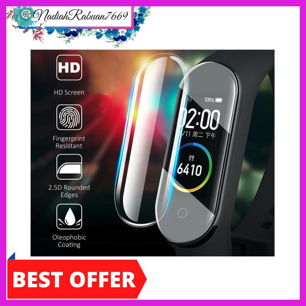 Hot Item Xiaomi Mi Band 3 4 Mi Band ปกป้องหน้าจอ Curve Glass Protector ฟิล์มป้องกันคริสตัล HD