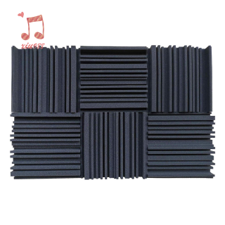 6 Pcs Acoustic Studio Absorption Foam Panel Broadband Sound Absorber Periodic Groove Structure