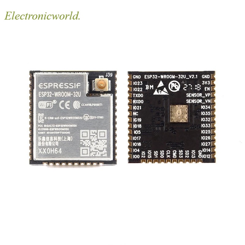 ESP32-WROOM-32UE 16MB หน่วยความจําแฟลช ESP32-WROOM-32 ESP32-WROOM-32U Espressif ESP32-D0WD-V3 โมดูล