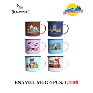 BLACKDEER ENAMEL MUG 6 PCS. Polly &amp; Marry Snow Time แก้วลายการ์ตูนสุดน่ารัก หวาน ละมุน ทำให้คุณหลงไหลในลวดลาย