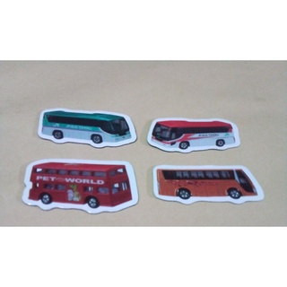 Magnet รูปโมเดลรถ Bus ญี่ปุ่น 1 ชุด จำนวน 4 ใบ