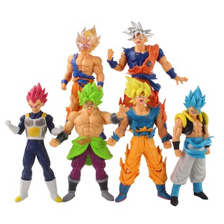 โมเดลฟิกเกอร์ Pvc อนิเมะ Dragon Ball Z Super Saiyan Son Goku Broly Gogeta Vegeta Iv ของเล่นสะสม สําหรับเด็ก และผู้ใหญ่ 6 ชิ้น ต่อชุด