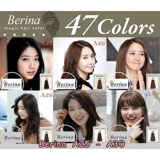 (กล่อง) Berina เบอริน่า ครีมเปลี่ยนสีผม สีย้อมผม ปิดผมขาว ปิดหงอก สีแฟชั่น Berina Hair Color
