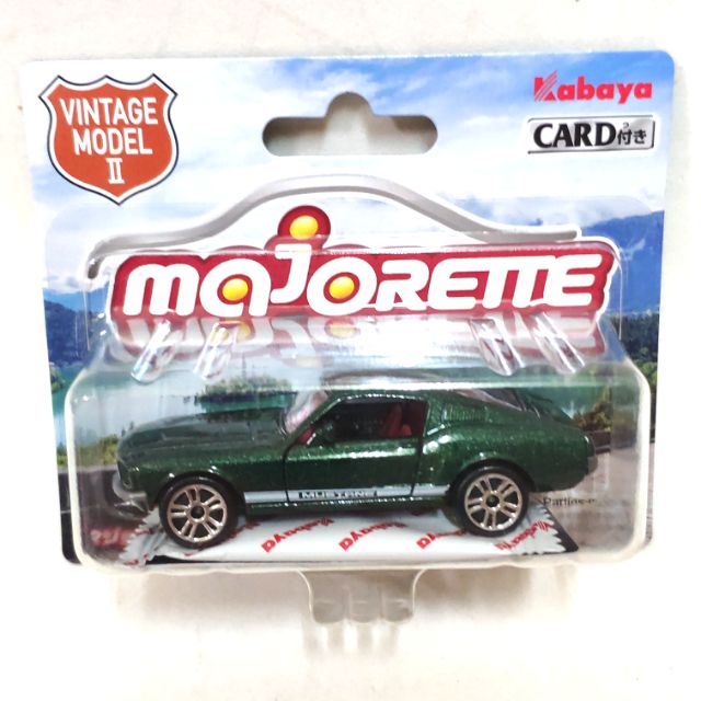 รถเหล็ก Majorette ฟอร์ดมัสแตง สีเขียวเบาะแดง Ford Mustang American Muscle Cars Vintage Metalflake Dark Green