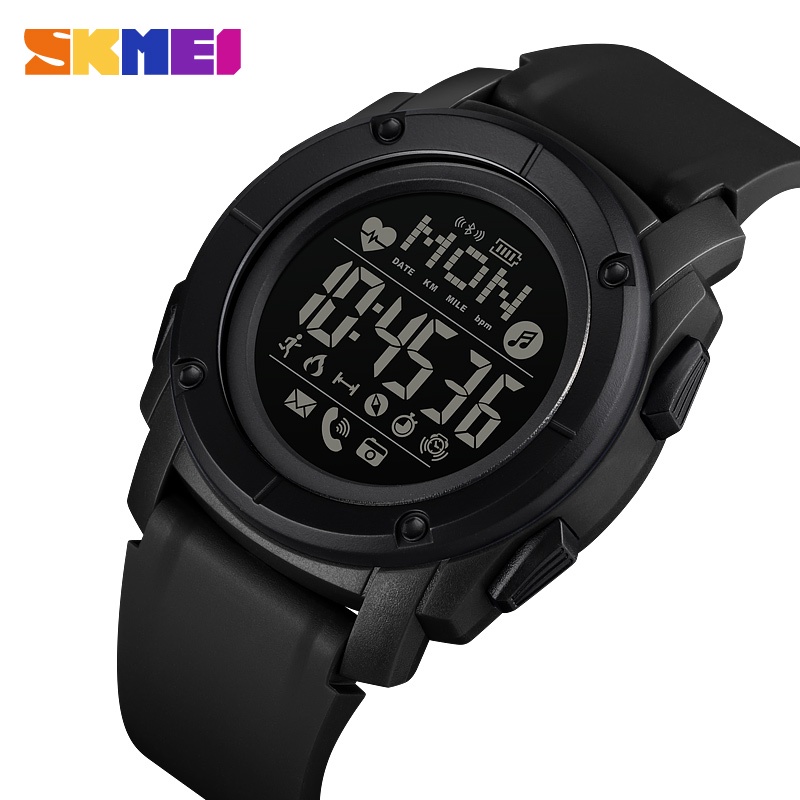 Skmei Brand นาฬิกาข้อมือดิจิทัล อิเล็กทรอนิกส์ นับก้าวเดิน บลูทูธ กันน้ํา แฟชั่นสําหรับผู้ชาย
